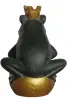 Product image 7 of the product “Frog Prince sitting on ball, approx. 30cm height, cast stone, hollow, handcrafted & coloured ”